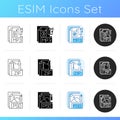 File formats icons set Royalty Free Stock Photo