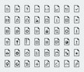 File formats and types icons