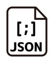 File formats vector icon illustration Json