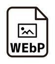 File formats vector icon illustration WEbP Royalty Free Stock Photo