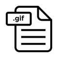 File gif Line icon Royalty Free Stock Photo
