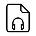 File headphone line VECTOR icon