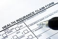 File the health insurance claim form Royalty Free Stock Photo