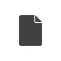 File icon , blank document solid logo illustration, pictog