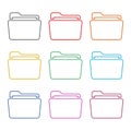 File icon, Folder icon, color icons set Royalty Free Stock Photo