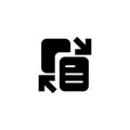 File transfer icon. Document share sign
