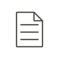 File icon vector. Outline data page. Line computer file symbol.