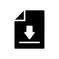 File vector glyph flat  icon Royalty Free Stock Photo