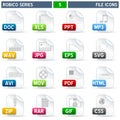 File Icons - Robico Series Royalty Free Stock Photo