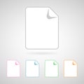 File icons set great for any use. Vector EPS10. Royalty Free Stock Photo