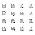 File icons, thin line style -Vector Iconic Design Royalty Free Stock Photo