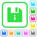 File info vivid colored flat icons