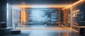file integration, A transparent holographic screen designed for document collaboration, projecting interactive tools and shared
