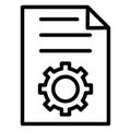 File Isolated Vector Icon which can easily modify Royalty Free Stock Photo