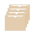 File jackets with documents inside  card index catalog - vector template Royalty Free Stock Photo