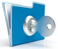 File With Key Shows Confidential And Classified Royalty Free Stock Photo