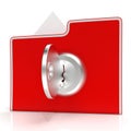 File With Key Shows Safeguard And Classified Royalty Free Stock Photo