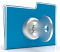 File With Key Shows Security And Classified Royalty Free Stock Photo