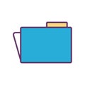 File line and fill style icon vector design