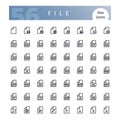 File Line Icons Set
