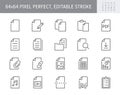 File line icons. Vector illustration include icon - paper, pdf, pen, document, checklist, page, image, sheet, copy