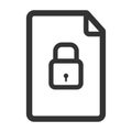 File lock safety icon