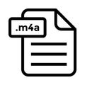 File m4a Line icon Royalty Free Stock Photo