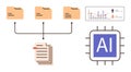 File Management and Data Analytics Integration with Artificial Intelligence Royalty Free Stock Photo