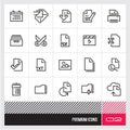 File management thin line vector icons. Premium quality web and computer icons.