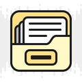 File manager or file browser app icon for smartphone, tablet, laptop or other smart device with mobile interface Royalty Free Stock Photo