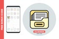 File manager or file browser application icon for smartphone, tablet, laptop or other smart device with mobile interface Royalty Free Stock Photo