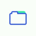 File manager folder icon vector