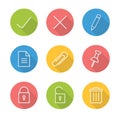 File manager linear icon set