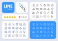 File, Money currency and Saving electricity line icons for web app. Pictogram icon. App line icons. Vector