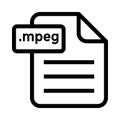 File mpeg Line icon