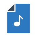 File music vector glyph color icon
