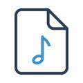 File music strategy line icon