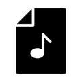 File music vector glyph flat icon