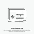 File, object, processing, settings, software Icon. Line vector gray symbol for UI and UX, website or mobile application Royalty Free Stock Photo