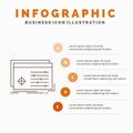 File, object, processing, settings, software Infographics Template for Website and Presentation. Line Gray icon with Orange Royalty Free Stock Photo