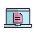 File online Vector icon which can easily modify or edit