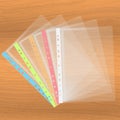 File, paper holder, multifora. Note Paper vector Royalty Free Stock Photo