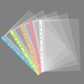 File, paper holder, multifora. Note Paper vector Royalty Free Stock Photo