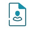 File personal user single isolated icon with solid line and dash style