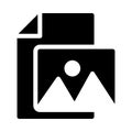 File photo vector  glyph flat icon Royalty Free Stock Photo