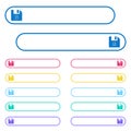 File properties icons in rounded color menu buttons