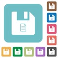 File properties rounded square flat icons