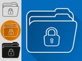 File protection. Data security and privacy concept. Safe confidential information. Vector illustration.