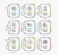 File, Quick tips and Location icons. Creative idea, Copyright and Cogwheel signs. Vector