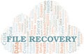 File Recovery vector word cloud, made with text only. Royalty Free Stock Photo